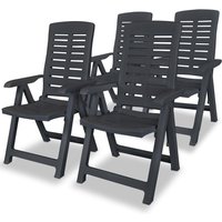 Vidaxl - Garten-Liegestühle 4 Stk. Anthrazit 396889 Vidaxl - Garten-Liegestühle 4 Stk. Anthrazit 396889 von VIDAXL