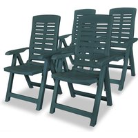 Vidaxl - Garten-Liegestühle 4 Stk. Kunststoff Grün 340259 von VIDAXL
