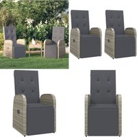 Garten-Liegestühle mit Kissen 2 Stk. Grau Poly Rattan - Gartenstuhl - Liegesessel - Outdoor Möbel - Pool Lounge Chair - Rattan Sessel - Home & Living Garten-Liegestühle mit Kissen 2 Stk. Grau Poly Rattan - Gartenstuhl - Liegesessel - Outdoor Möbel - Pool Lounge Chair - Rattan Sessel - Home & Living von VIDAXL