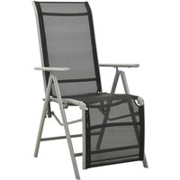 Garten-Liegestuhl Textilene und Aluminium Silbern vidaXL von VIDAXL