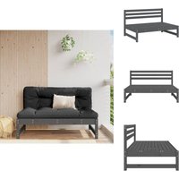 Garten-Mittelsofa Grau 120x80 cm Massivholz Kiefer - Gartenmöbel - Sofa - Gartensofa - Lounge Set - Holztisch Garten-Mittelsofa Grau 120x80 cm Massivholz Kiefer - Gartenmöbel - Sofa - Gartensofa - Lounge Set - Holztisch von VIDAXL