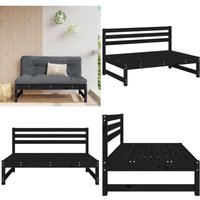 Garten-Mittelsofa Schwarz 120x80 cm Massivholz Kiefer - Gartenmöbel - Sofa - Gartensofa - Lounge Set - Holz Möbel - Home & Living Garten-Mittelsofa Schwarz 120x80 cm Massivholz Kiefer - Gartenmöbel - Sofa - Gartensofa - Lounge Set - Holz Möbel - Home & Living von VIDAXL