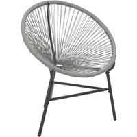 Vidaxl - Garten-Mond-Stuhl Poly Rattan Grau 704175 von VIDAXL