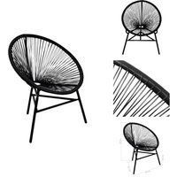 Garten-Mondstuhl Poly Rattan Schwarz - Gartensessel - Outdoor Möbel - Rattan Sessel - Gartenstuhl Schwarz - Balkonmöbel Garten-Mondstuhl Poly Rattan Schwarz - Gartensessel - Outdoor Möbel - Rattan Sessel - Gartenstuhl Schwarz - Balkonmöbel von VIDAXL