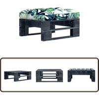 Garten-Palettenhocker Schwarz Imprägniertes Kiefernholz - Gartentisch - Gartenstuhl - Outdoor Möbel - Sitzgelegenheit - Loungemöbel von VIDAXL