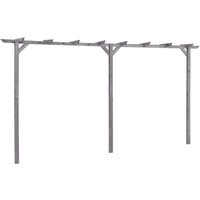 Garten-Pergola Grau 400x40x205 cm Imprägniertes Kiefernholz - Vidaxl Garten-Pergola Grau 400x40x205 cm Imprägniertes Kiefernholz - Vidaxl von VIDAXL