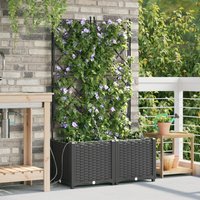 Pflanzkästen mit Bewässerungssystem 2 Stk. Schwarz Vidaxl 175077 Pflanzkästen mit Bewässerungssystem 2 Stk. Schwarz Vidaxl 175077 von VIDAXL