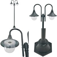 Garten-Pollerleuchte E27 220 cm Aluminium 2-Laterne Dunkelgrün - Gartenleuchte - LED Laterne - Außenstehleuchte - Alu Laterne - Gartenbeleuchtung Garten-Pollerleuchte E27 220 cm Aluminium 2-Laterne Dunkelgrün - Gartenleuchte - LED Laterne - Außenstehleuchte - Alu Laterne - Gartenbeleuchtung von VIDAXL