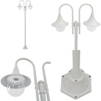 Garten-Pollerleuchte E27 220 cm Aluminium 2-Laterne Weiß - Gartendekoration - Außenbeleuchtung - Laterne - LED-Lampe - Gartenlicht - Home & Living Garten-Pollerleuchte E27 220 cm Aluminium 2-Laterne Weiß - Gartendekoration - Außenbeleuchtung - Laterne - LED-Lampe - Gartenlicht - Home & Living von VIDAXL