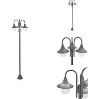Vidaxl - Garten-Pollerleuchte E27 220 cm Aluminium 3-Laterne Bronze - Gartendekoration - Laternenset - Außenbeleuchtung - LED-Lampe - Gartenlicht Vidaxl - Garten-Pollerleuchte E27 220 cm Aluminium 3-Laterne Bronze - Gartendekoration - Laternenset - Außenbeleuchtung - LED-Lampe - Gartenlicht von VIDAXL