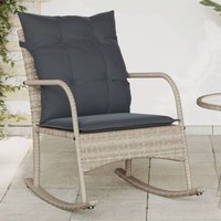 Garten-Schaukelstuhl mit Kissen Hellgrau Poly Rattan vidaXL956189 Garten-Schaukelstuhl mit Kissen Hellgrau Poly Rattan vidaXL956189 von VIDAXL