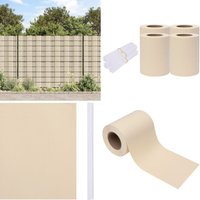 Garten-Sichtschutz 4 Stk. PVC 35x0,19 m Creme - Zaunfoliene - Sichtschutz - PVC-Folie - Gartendeko - Wetterfest - Home & Living Garten-Sichtschutz 4 Stk. PVC 35x0,19 m Creme - Zaunfoliene - Sichtschutz - PVC-Folie - Gartendeko - Wetterfest - Home & Living von VIDAXL