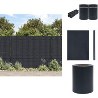 Garten-Sichtschutz 4 Stk. PVC 35x0,19 m Matt-Dunkelgrau - Zaunsichtschutz - PVC-Folie - Gartenzubehör - Sichtschutz Für Terrasse - Balkonabgrenzung Garten-Sichtschutz 4 Stk. PVC 35x0,19 m Matt-Dunkelgrau - Zaunsichtschutz - PVC-Folie - Gartenzubehör - Sichtschutz Für Terrasse - Balkonabgrenzung von VIDAXL