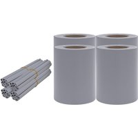 Vidaxl - Garten-Sichtschutz 4 Stk. pvc 35x0,19 m Matt-Hellgrau von VIDAXL