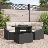 Garten-Sofa-Set 5-teilig Schwarz Rattan Garten-Sofa-Set - Vidaxl Garten-Sofa-Set 5-teilig Schwarz Rattan Garten-Sofa-Set - Vidaxl von VIDAXL