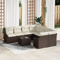Garten Sofa Set 9-Teilig Braun Rattan Gartensofa mit Stauraum - Vidaxl Garten Sofa Set 9-Teilig Braun Rattan Gartensofa mit Stauraum - Vidaxl von VIDAXL