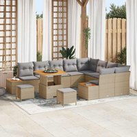 Garten-Sofa-Set mit Kissen 12 pcs Beige Poly Rattan Vidaxl Garten-Sofa-Set mit Kissen 12 pcs Beige Poly Rattan Vidaxl von VIDAXL