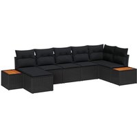 Garten-Sofa-Set mit Kissen 7 pcs Schwarz Poly Rattan Vidaxl Garten-Sofa-Set mit Kissen 7 pcs Schwarz Poly Rattan Vidaxl von VIDAXL