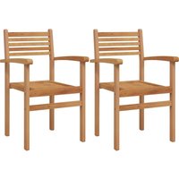Garten Stapelstühle 2 pcs Braun 55.5 x 55.5 x 90 cm vidaXL von VIDAXL