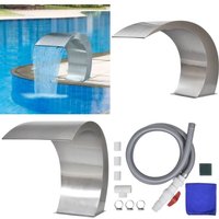 Vidaxl - Garten-Wasserfall Pool-Fontäne Edelstahl 45x30x60 cm - Pool Fontäne - Pool Fontänen - Home & Living - Silber von VIDAXL