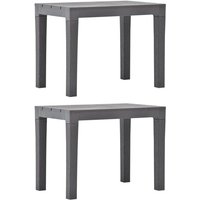 Vidaxl - Gartenbänke 2 Stk. Moccafarben Kunststoff 653302 von VIDAXL