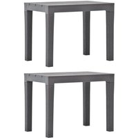 Gartenbänke 2 Stk. Moccafarben Kunststoff Vidaxl von VIDAXL