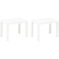 Gartenbänke 2 Stk. Weiß Kunststoff Vidaxl von VIDAXL