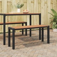 Vidaxl - Gartenbank 100 cm aus Stahl und wpc in Braun und Schwarz von VIDAXL