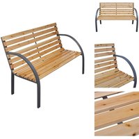 Gartenbank 112 cm Massivholz Tanne - Gartenbank - Holzmöbel - Gartenmöbel - Terrasse - Balkon von VIDAXL