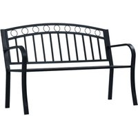 Gartenbank 125 cm Schwarz Stahl - Vidaxl von VIDAXL