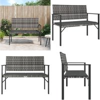 Gartenbank 2-Sitzer mit Kissen Grau Poly Rattan - Gartenbank - Outdoor Möbel - Balkonmöbel - Terrassenmöbeln - Rattan Gartenmöbel - Home & Living Gartenbank 2-Sitzer mit Kissen Grau Poly Rattan - Gartenbank - Outdoor Möbel - Balkonmöbel - Terrassenmöbeln - Rattan Gartenmöbel - Home & Living von VIDAXL