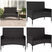 Gartenbank 2-Sitzer mit Kissen Schwarz Poly Rattan - Gartenbank - Outdoor Möbel - Balkonmöbeln - Rattan Gartenmöbel - Gartenlounge - Home & Living Gartenbank 2-Sitzer mit Kissen Schwarz Poly Rattan - Gartenbank - Outdoor Möbel - Balkonmöbeln - Rattan Gartenmöbel - Gartenlounge - Home & Living von VIDAXL