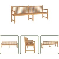 Vidaxl - Gartenbank 228 cm Massivholz Teak von VIDAXL