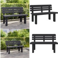 Gartenbank Anthrazit 110x52x71 cm Polypropylen - Gartenbank - Sitzgelegenheit Im Freien - Outdoor Möbel - Balkonmöbel - Terrassenmöbeln - Home & von VIDAXL