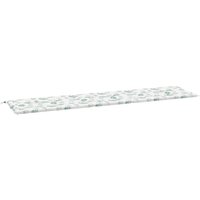 Gartenbank-Auflage Blattmuster 200x50x4 cm Stoff Vidaxl von VIDAXL