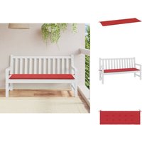 Gartenbank-Auflage Rot 150x50x3 cm Oxford-Gewebe - Gartenbankauflage - Sitzkissen - Outdoorkissen - Gartendekoration - Balkondekoration Gartenbank-Auflage Rot 150x50x3 cm Oxford-Gewebe - Gartenbankauflage - Sitzkissen - Outdoorkissen - Gartendekoration - Balkondekoration von VIDAXL