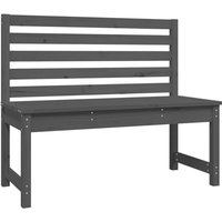 Gartenbank Ruhebank Grau 109 cm Massivholz Kiefer vidaXL von BONNEVIE