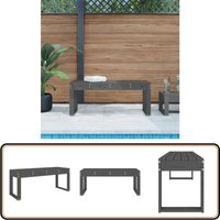 Gartenbank Grau 110x38x45 cm Massivholz Kiefer - Gartenbank - Holzmöbel - Gartenmöbel - Kiefernholz - Outdoor Möbel von VIDAXL
