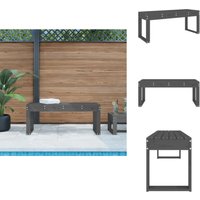 Gartenbank Grau 110x38x45 cm Massivholz Kiefer - Gartenbank - Holzmöbel - Gartenmöbel - Kiefernholz - Outdoor Möbel von VIDAXL
