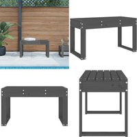 Gartenbank Grau 80x38x45 cm Massivholz Kiefer - Gartenbank - Holzmöbel - Gartenmöbel - Outdoor Möbel - Kiefernholz - Home & Living von VIDAXL