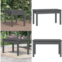 Gartenbank Grau 80x44x45 cm Massivholz Kiefer - Gartenbank - Holzmöbel - Gartenmöbel - Outdoor Möbel - Kiefernholz - Home & Living von VIDAXL