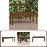 Gartenbank Honigbraun 109x44x45 cm Massivholz Kiefer - Gartenbank - Holzmöbel - Gartenmöbel - Kiefernholz - Outdoor Möbel von VIDAXL