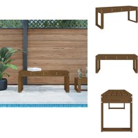 Gartenbank Honigbraun 110x38x45 cm Massivholz Kiefer - Gartenbank - Holzmöbel - Gartenmöbel - Outdoor Möbel - Kiefernholz von VIDAXL