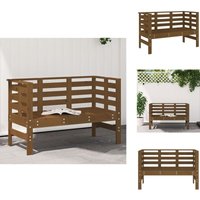 Gartenbank Honigbraun 111,5x53x71 cm Massivholz Kiefer - Gartenbank - Holzmöbel - Gartenmöbel - Outdoor Möbel - Terrassenmöbeln von VIDAXL