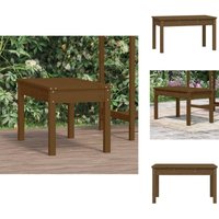 Gartenbank Honigbraun 80x44x45 cm Massivholz Kiefer - Gartenbank - Holzmöbel - Gartenmöbel - Outdoor Möbel - Terrassenmöbeln von VIDAXL