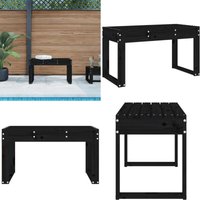 Gartenbank Schwarz 80x38x45 cm Massivholz Kiefer - Gartenbank - Holzmöbel - Gartenmöbel - Outdoor Möbel - Kiefernholz - Home & Living von VIDAXL