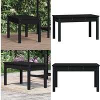 Gartenbank Schwarz 80x44x45 cm Massivholz Kiefer - Gartenbank - Holzmöbel - Gartenmöbel - Outdoor Möbel - Kiefernholz - Home & Living von VIDAXL
