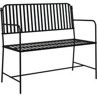 Gartenbank Schwarz Metall Standard Langlebig Gartenbank vidaXL von VIDAXL
