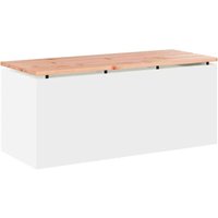 Gartenbank Weiß 100 x 40 x 43 cm Stahl vidaXL Gartenbank Weiß 100 x 40 x 43 cm Stahl vidaXL von VIDAXL