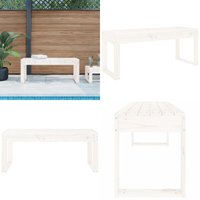 Gartenbank Weiß 110x38x45 cm Massivholz Kiefer - Gartenbank - Holzmöbel - Gartenmöbel - Terrassentisch - Outdoor Möbel - Home & Living Gartenbank Weiß 110x38x45 cm Massivholz Kiefer - Gartenbank - Holzmöbel - Gartenmöbel - Terrassentisch - Outdoor Möbel - Home & Living von VIDAXL